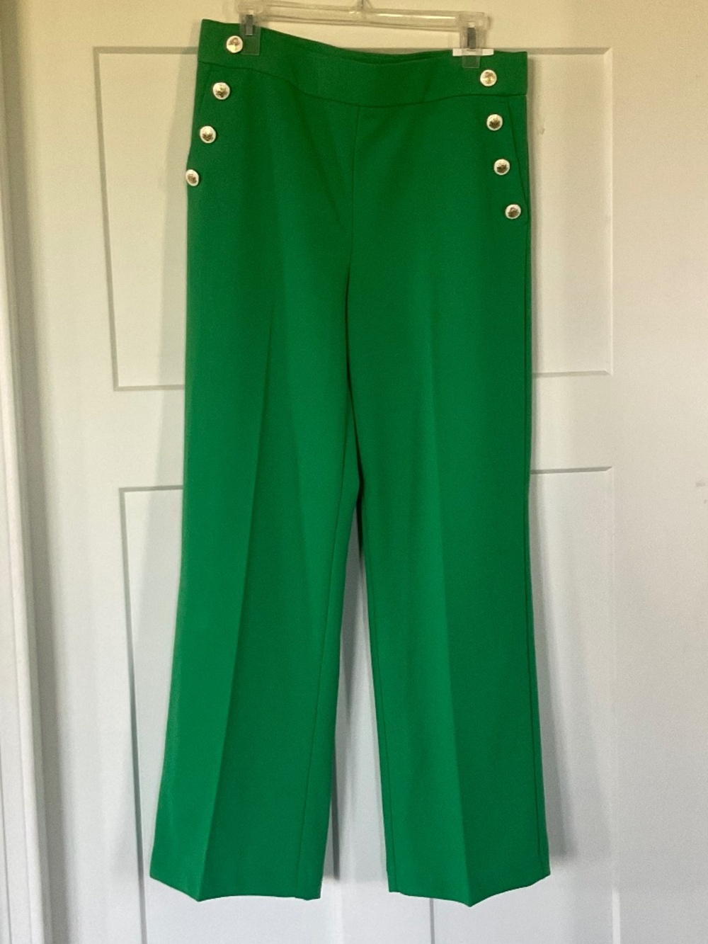 Jules & Leopold Pull On Wide Legged Sailor Pants Kelly Green NWT